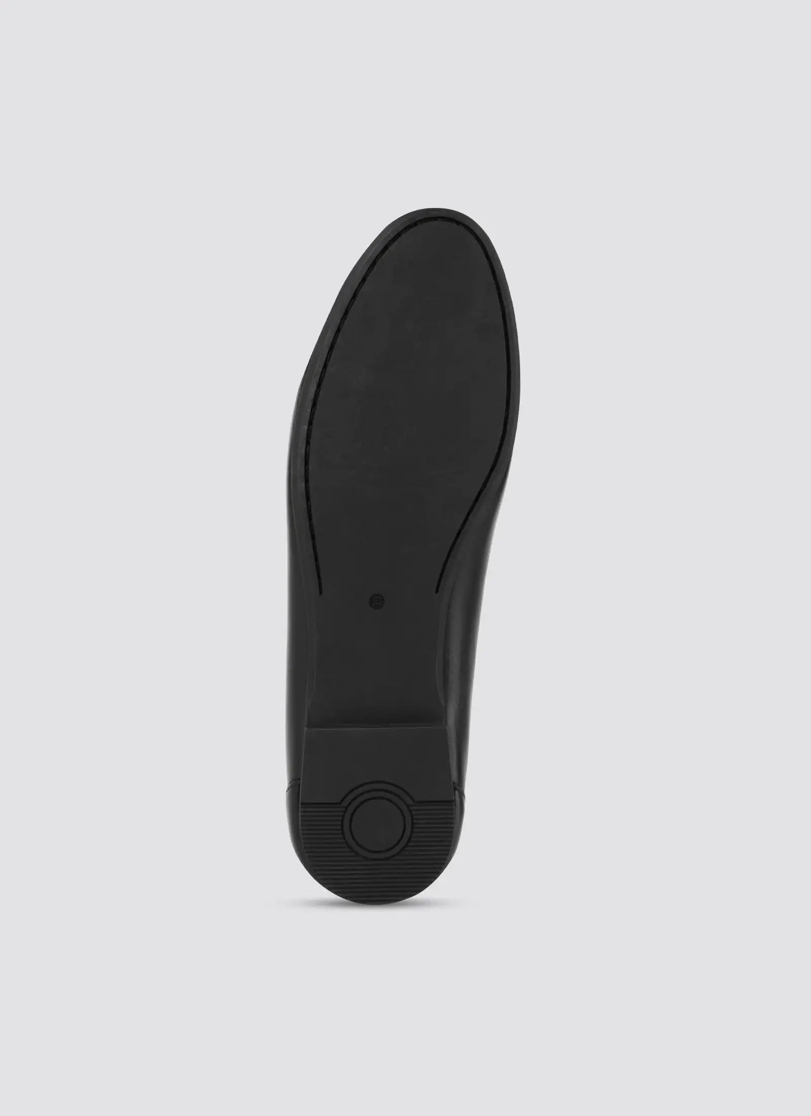 Black shoe sole on a white background
