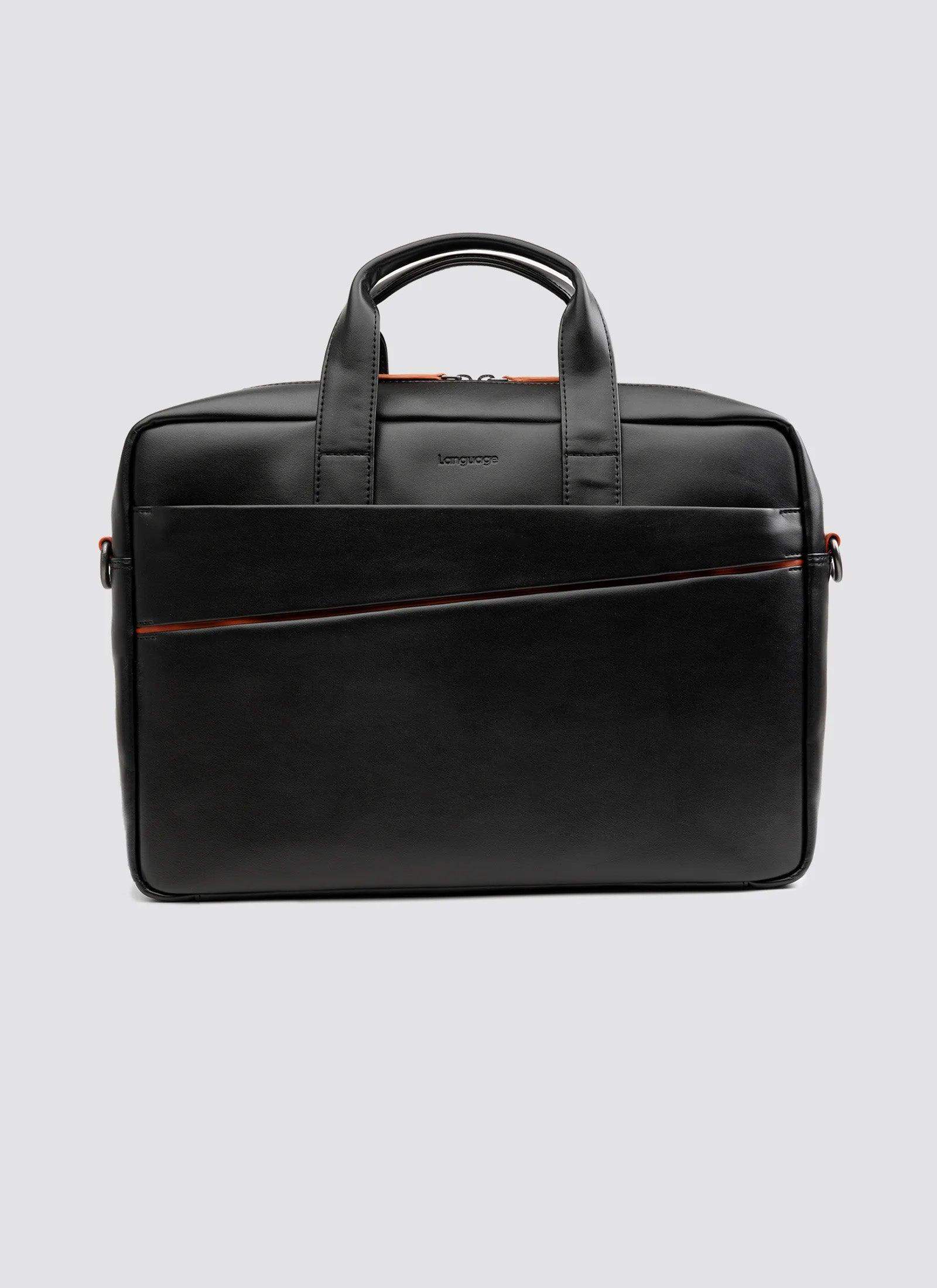 Declan Laptop Bag # Black Orange 99