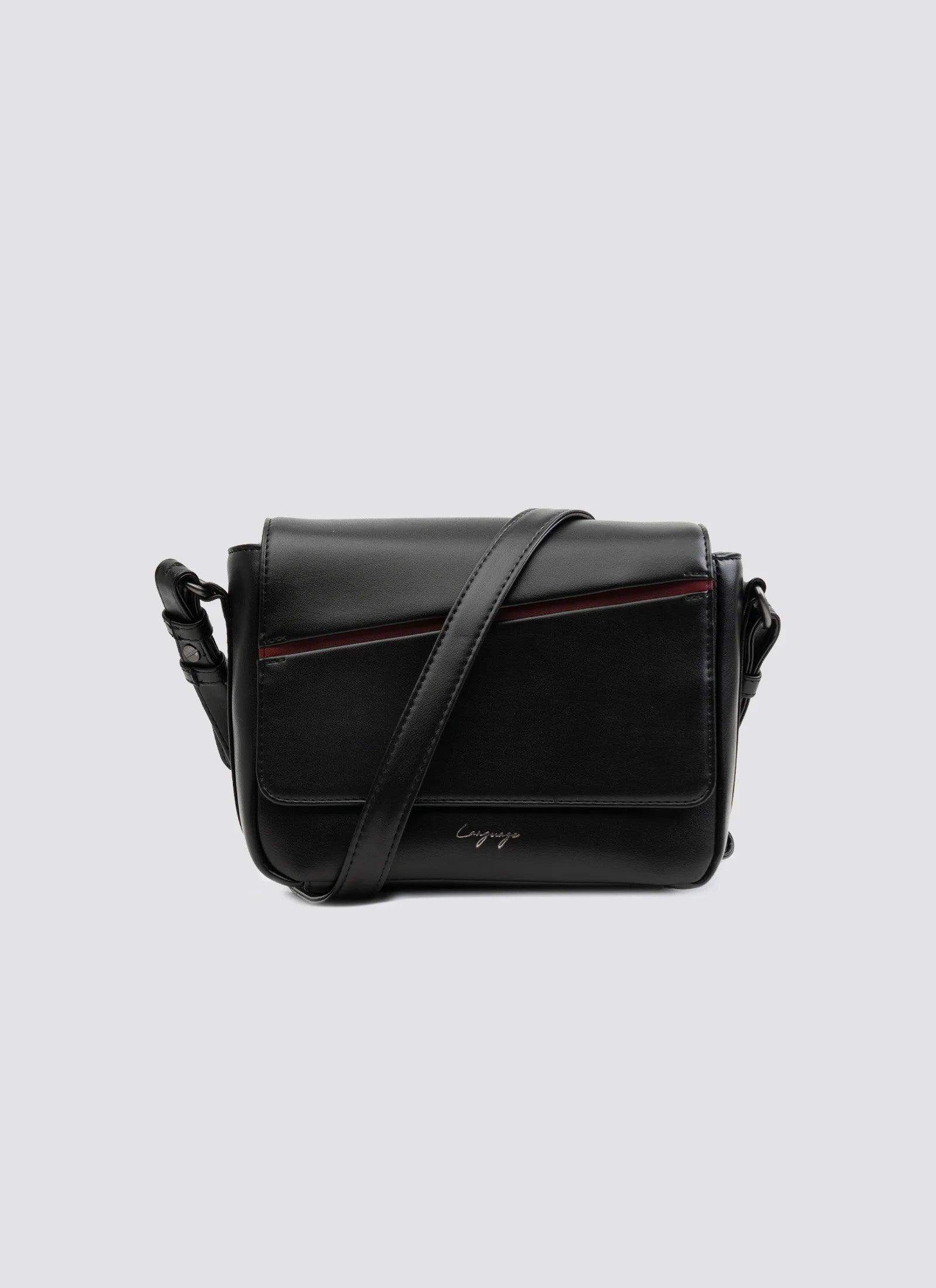 Helene Crossbody # Black Burgundy 99