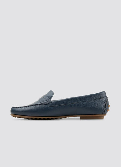 Black loafer shoe on a white background  