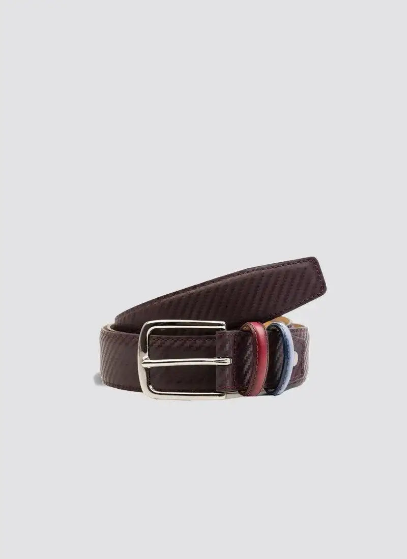 Canon Belt # Burgundy Black #color_burgundy-black