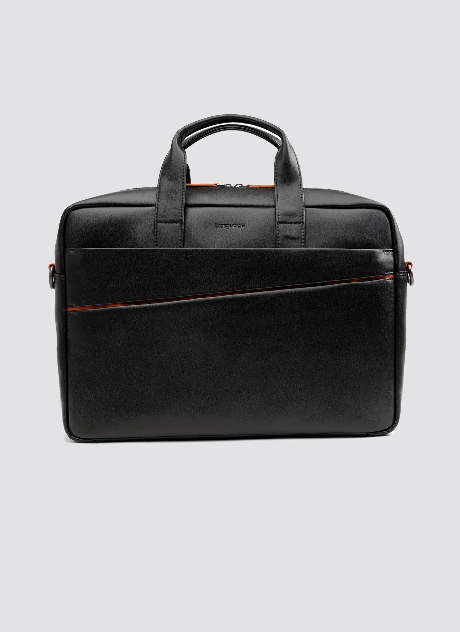Declan Laptop Bag # Black Orange 99