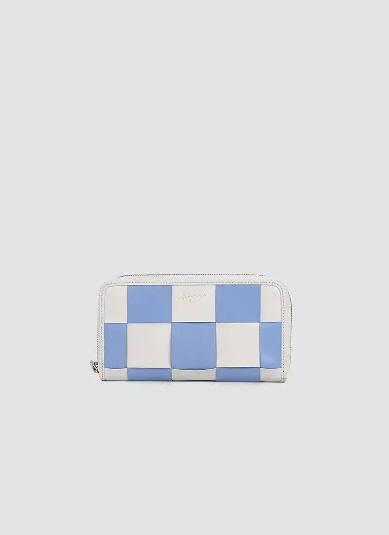 Coco Long Wallet #color_blue-ecru