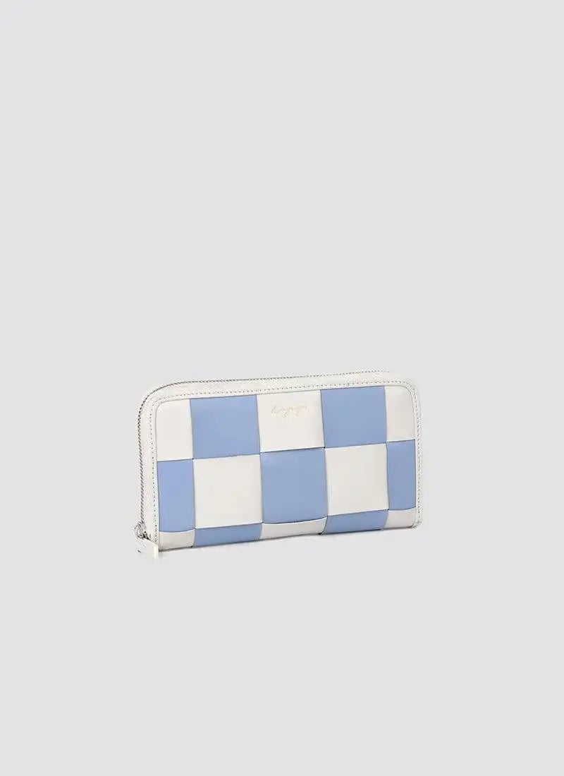 Coco Long Wallet #color_blue-ecru