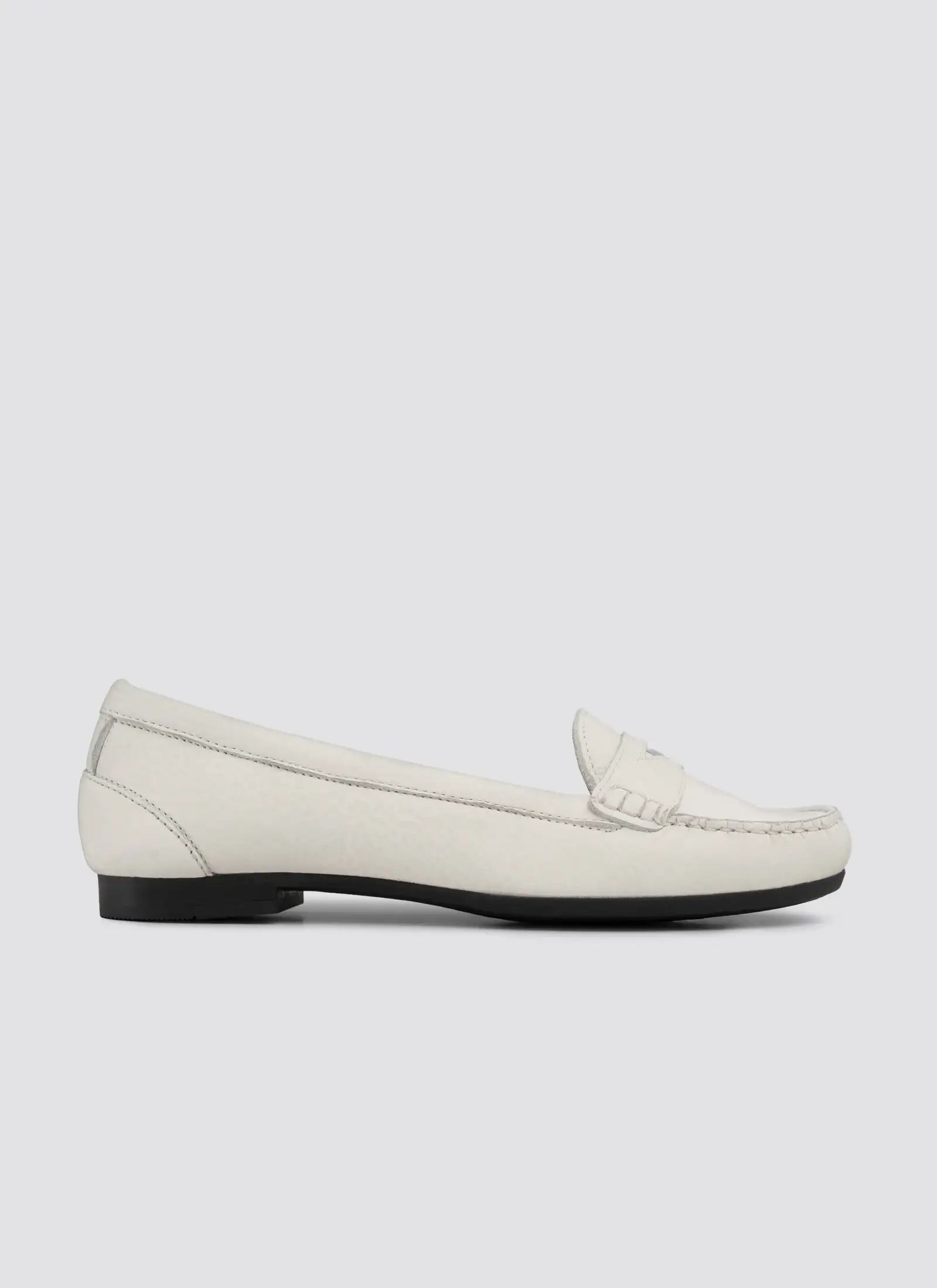 White loafer shoe on a white background 